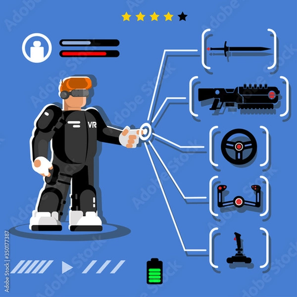 Obraz Virtual technology background vector.