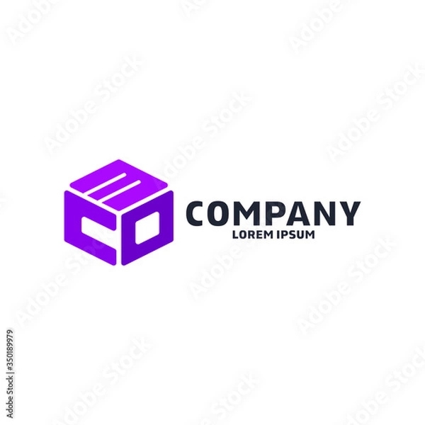 Obraz monogram mco logo design