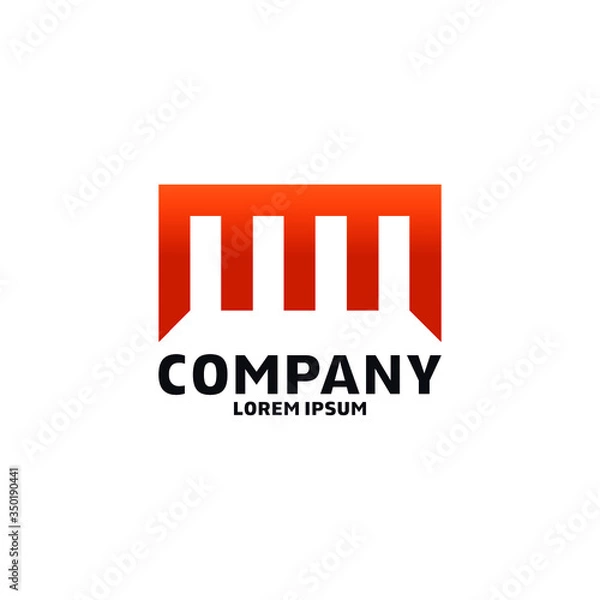 Obraz monogram mm logo design