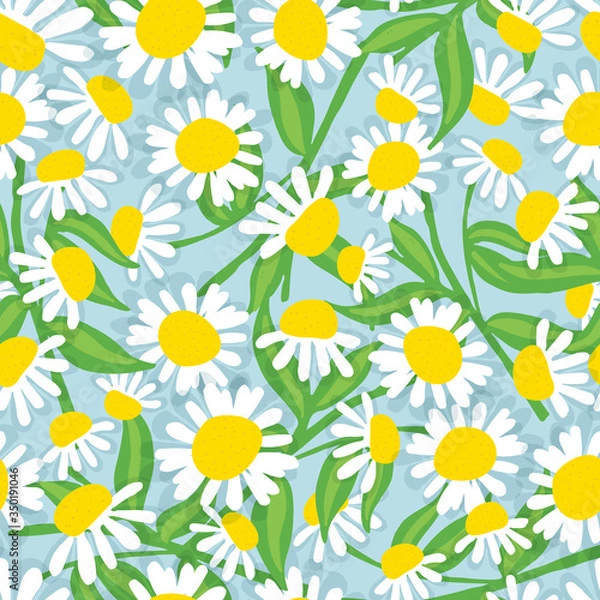 Fototapeta Floral seamless pattern with beautiful flowers, hand-drawing. Vector illustration.