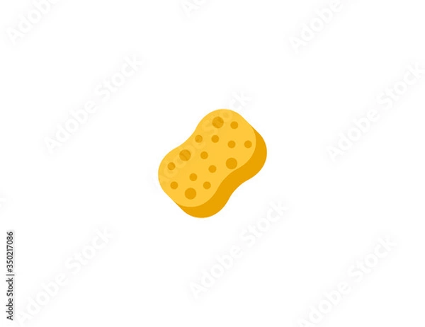 Obraz Sponge vector flat icon. Isolated sponge emoji illustration 