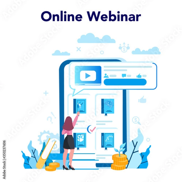 Fototapeta Trader, financial investment online service or platform. Buy or sell