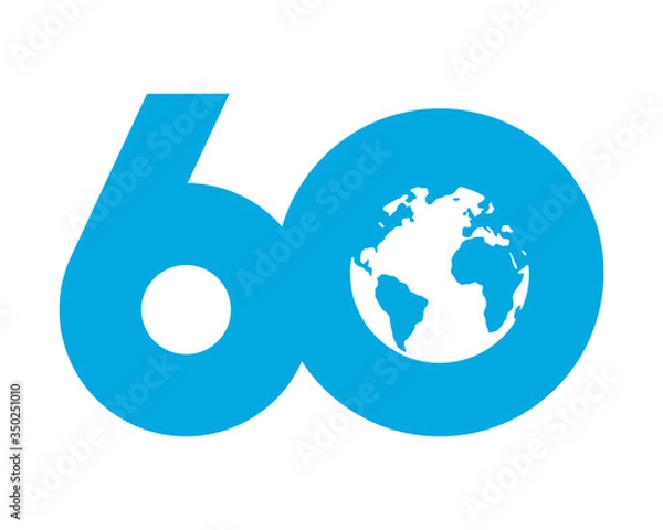 Obraz 60 Year Anniversary Vector Template Design Illustration