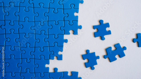 Obraz blue puzzles background