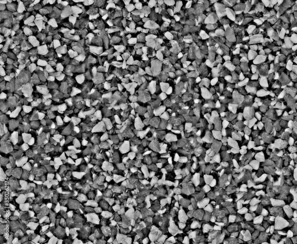Obraz Gravel stones Displacement seamless looped Texture map for 3d modeling of landscape