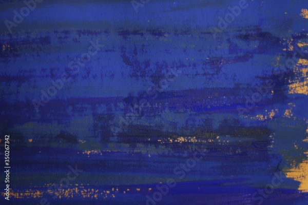 Obraz 絵の具で手描きの背景素材_グラデーション青2