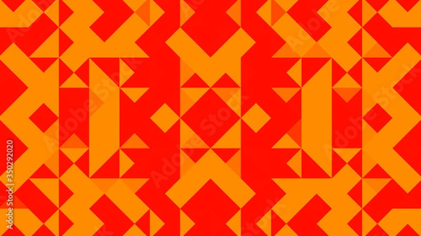 Fototapeta Abstract geometric background with red and orange polygons.