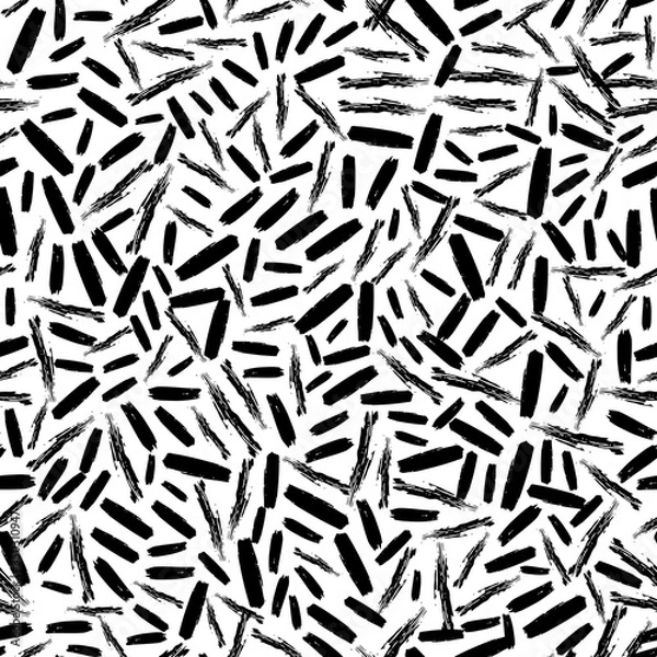 Fototapeta Seamless Pattern with hand drawn scribble smears