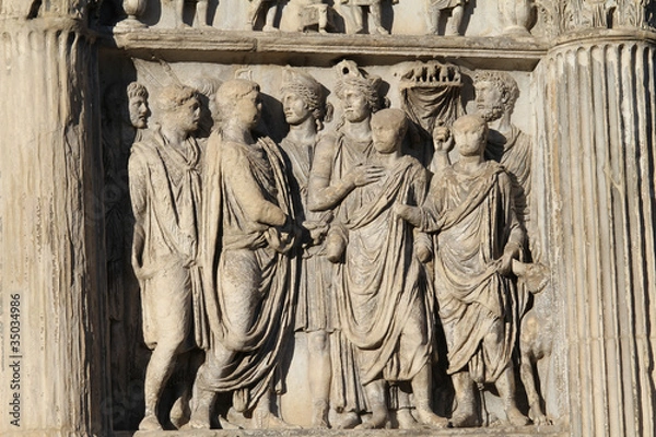 Obraz benevento - arco traiano