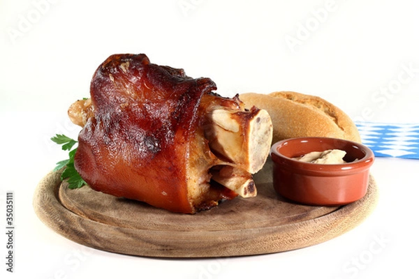Fototapeta gegrillte Schweinshaxe