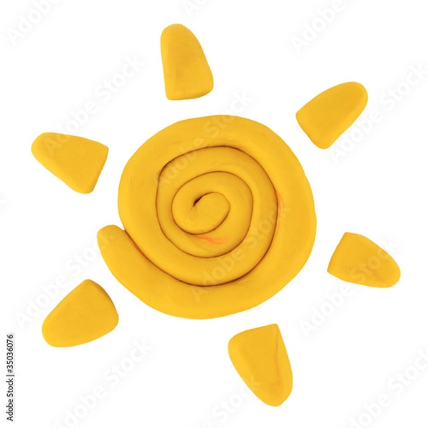 Obraz plastelina słońce