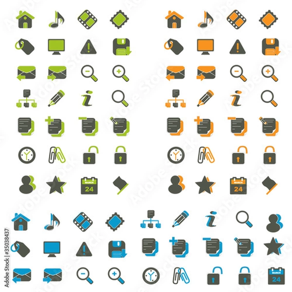 Obraz Pack iconos dos colores