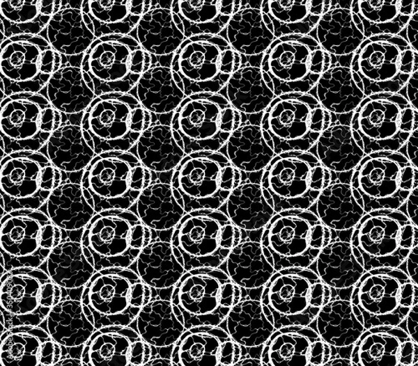Fototapeta Romantic Repertoire black and white abstract background pattern