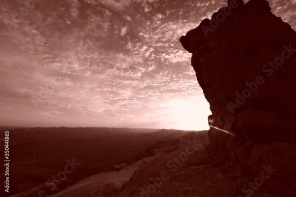 Obraz 中東随一の自然・風景　ネゲブ砂漠（イスラエル）