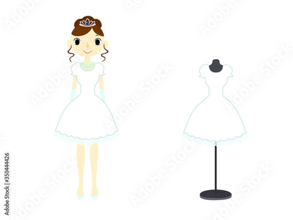 Fototapeta ウエディングドレス　ミニ丈