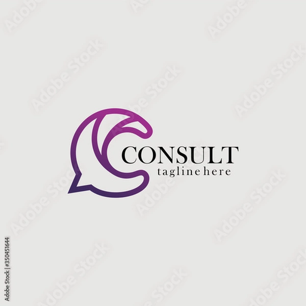 Fototapeta consult logo icon vector isolated
