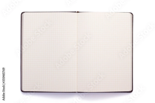 Fototapeta notepad or notebook paper at white background