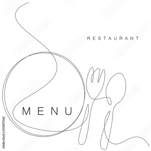 Fototapeta Restaurant menu background vector illustration