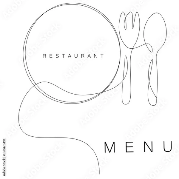 Fototapeta Restaurant menu background design, vector illustration