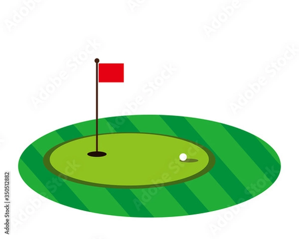 Fototapeta ゴルフ　ボール　グリーン