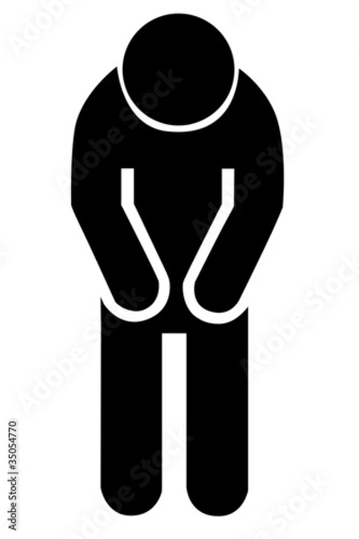 Obraz 謝る人　イラスト