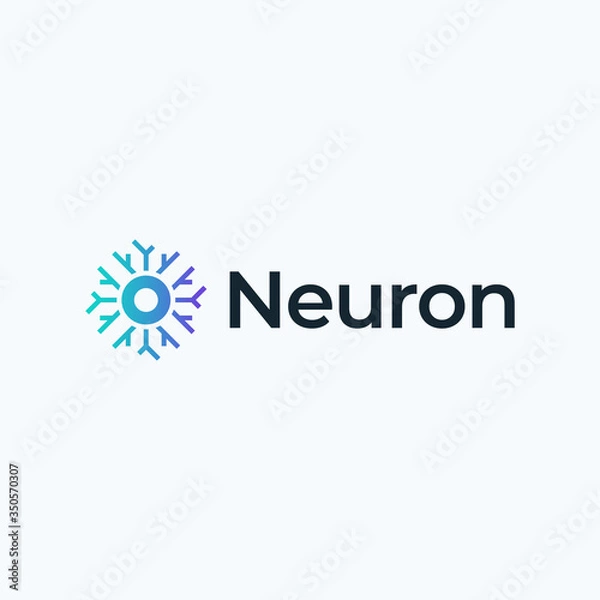 Fototapeta Neuron logo design template vector