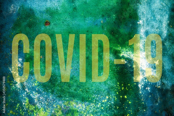 Obraz Covid-19 text on grunge background