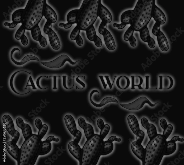 Obraz 3D kaktus