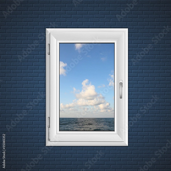 Fototapeta Sea view from window
