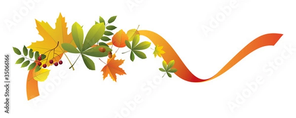 Fototapeta Fall decorative element