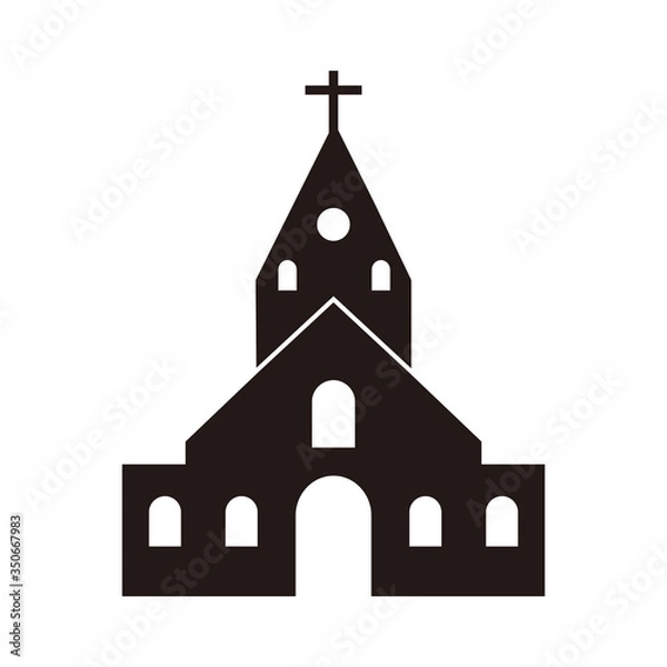 Obraz Church simple icon. Flat design