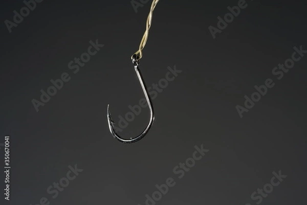 Fototapeta fishing hook made of forged steel with re-sharpening especially pointed and sharp