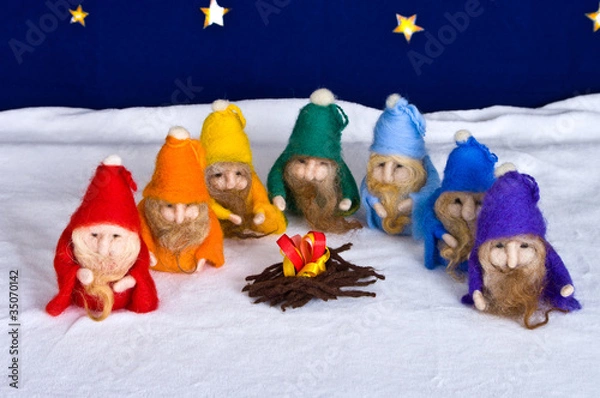 Fototapeta Seven rainbow dwarfs