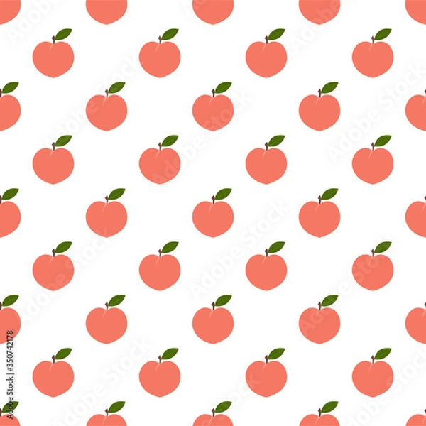 Fototapeta Peach. Colored Seamless Vector Patterns 