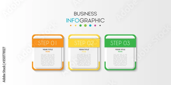 Fototapeta Business infographic element with options, steps, number vector template design