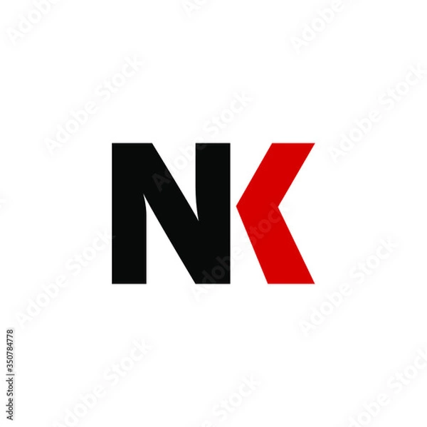 Fototapeta nk letter vector logo