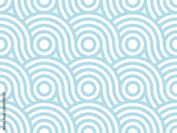 Obraz Blue ocean wave Background pattern seamless tiles. Use for design.