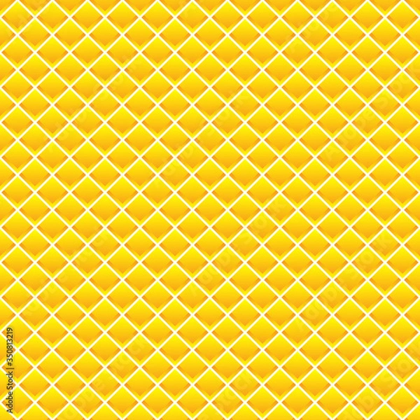 Obraz Gold Diamond Pattern Seamless Design. Pineapple Skin Pattern Seamless Design. Vector Design