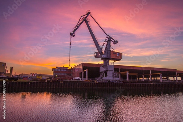 Obraz cranes in the port