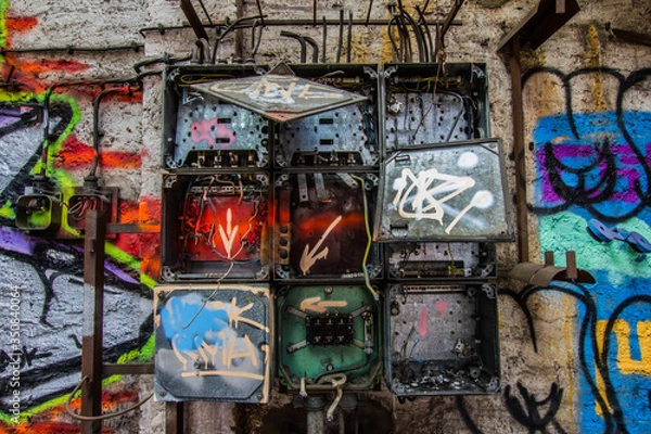 Obraz rusty junction box