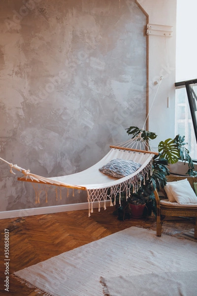 Fototapeta room interior with  hammock