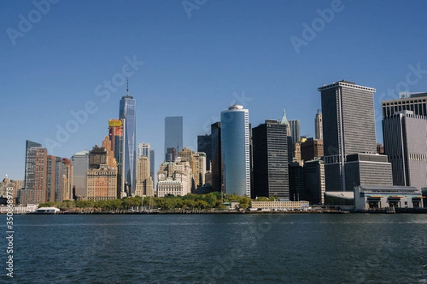Fototapeta Downtown of New York over Hudson river.
