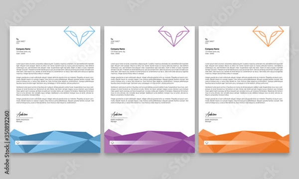 Fototapeta Abstract Letterhead Template