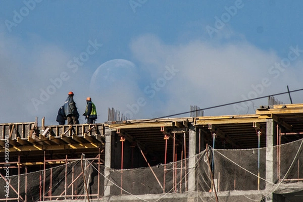 Fototapeta new construction site skyline