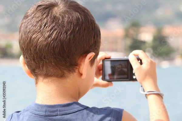 Obraz bambino che fotografa