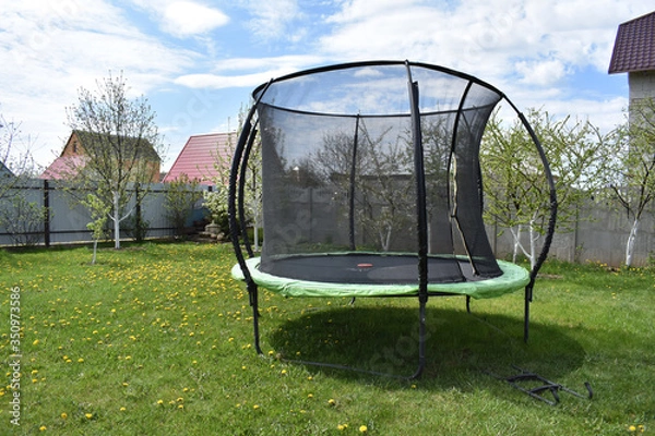 Obraz Trampoline on the background of nature.