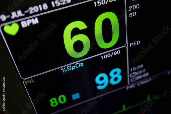 Obraz Vital signs data screen