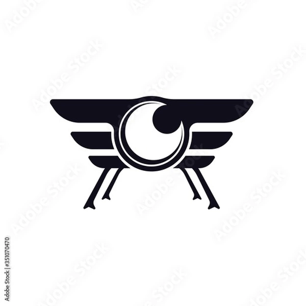 Fototapeta drone logo template vector icon. photography drone vector. quad copter vector icon

