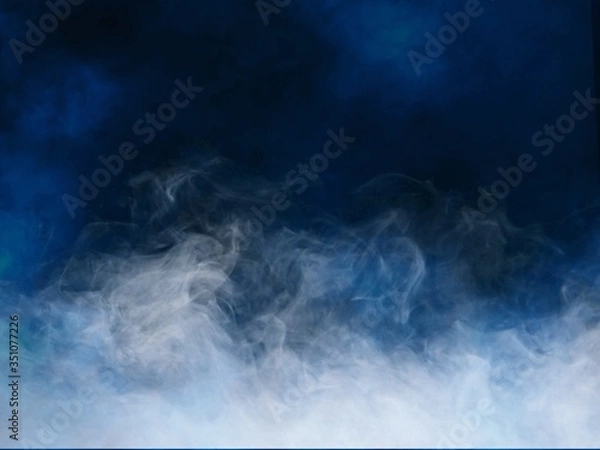 Obraz smoke on blue background