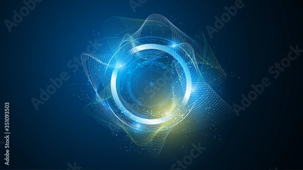 Obraz abstract tech futuristic innovative concept background